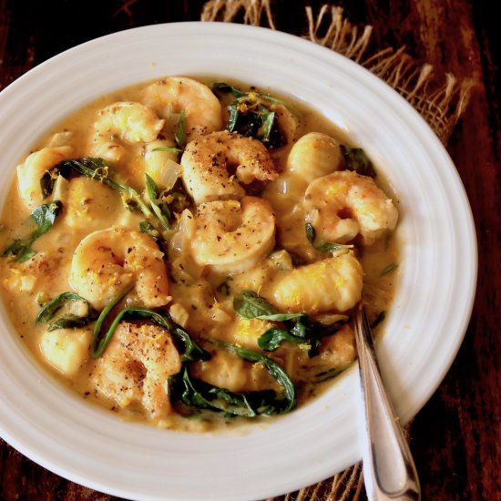 Creamy Coconut Shrimp with Gnocchi