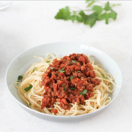 Vegan Lentil Bolognese