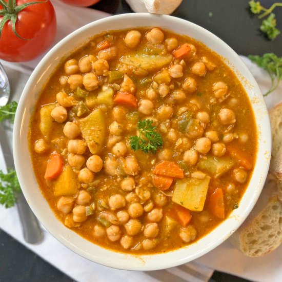 Spanish Vegetarian Chickpea Stew