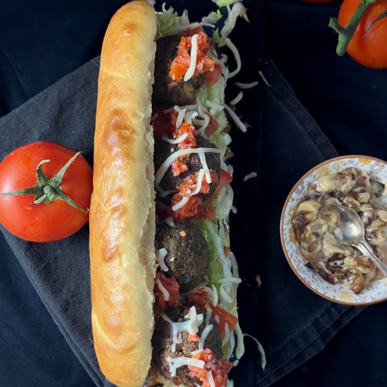 Mushroom Meatball Subs