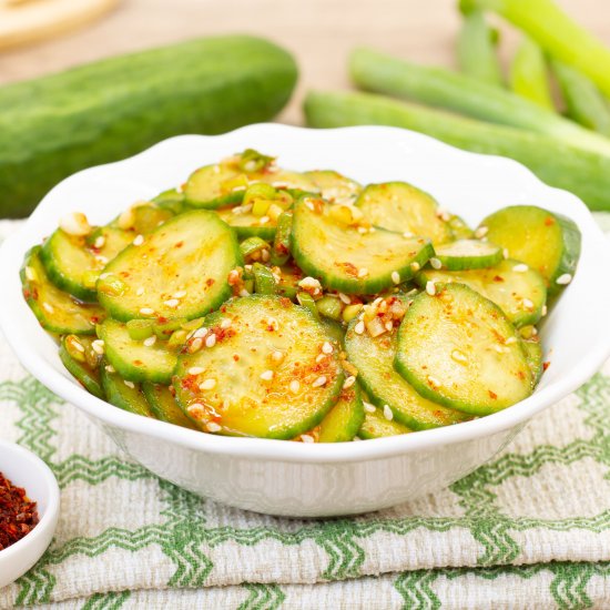 Spicy cucumber salad