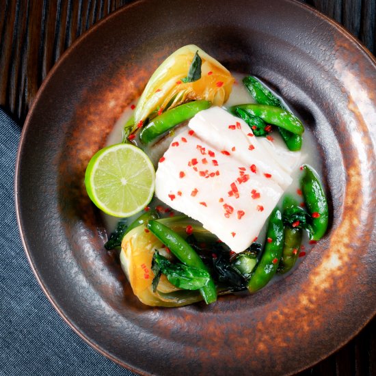 Poached Cod in Coconut Milk