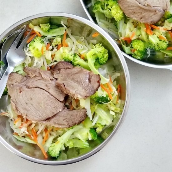 Lamb Roast Veggie Salad Bowl