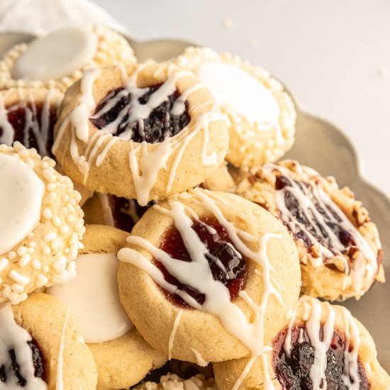 Thumbprint Cookies with Icing