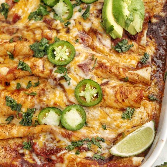 Shredded Beef Enchiladas