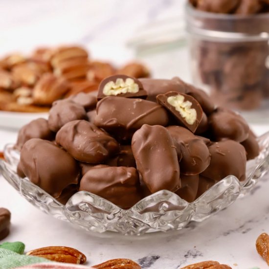 Homemade Chocolate Covered Pecans