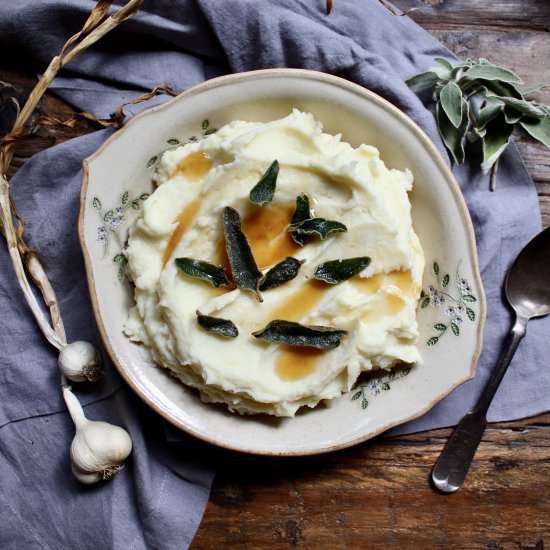 Garlic Mashed Potato & Sage Butter