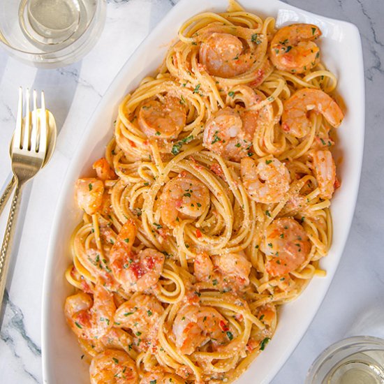 Creamy Tomato Shrimp Pasta