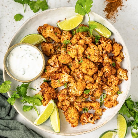 Curried Air Fryer Cauliflower