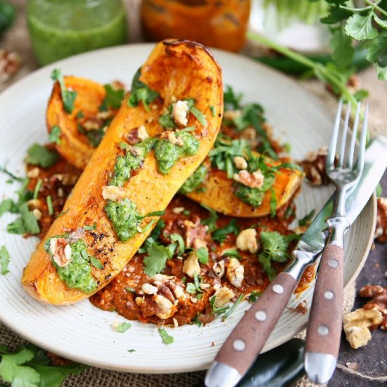 Roasted Pumpkin with Muhammara and