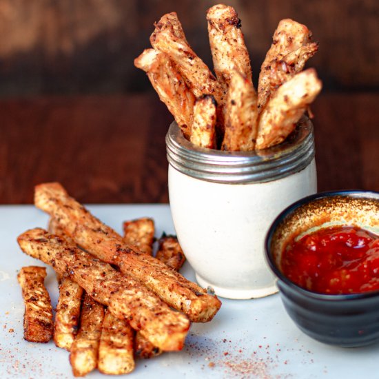 cajun celeriac oven fries