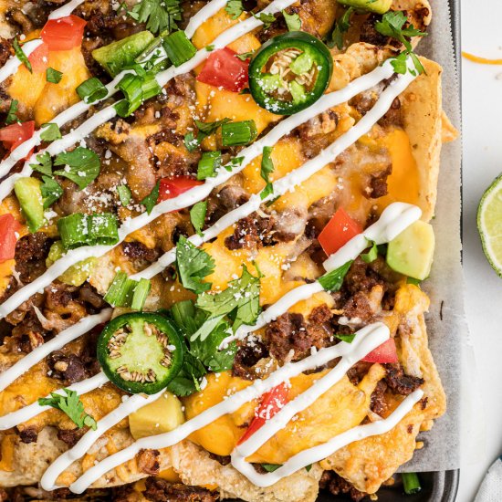 Ultimate Loaded Ground Beef Nachos