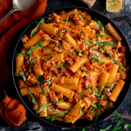 Spicy Sausage Rigatoni