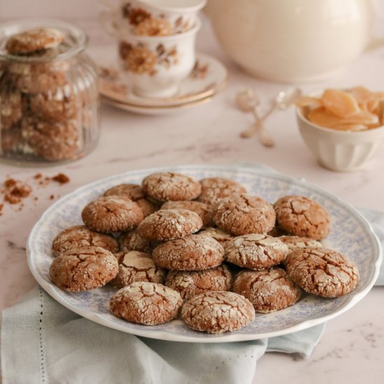 Gingersnap crinkle cookies