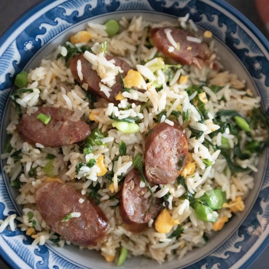 Spicy sausage fried rice