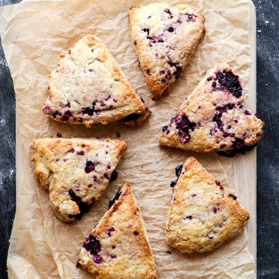 Gluten-free blackberry scones