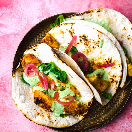 Chicken Tikka Kebab Tacos