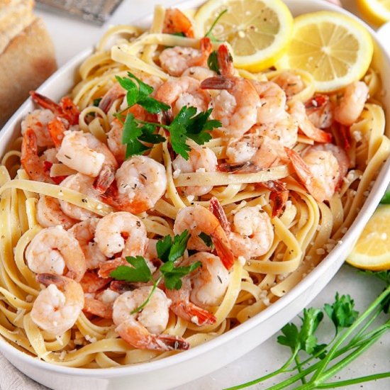 Garlic Butter Shrimp Pasta Recipe