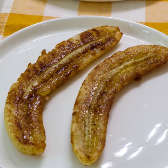 air fryer caramelized bananas