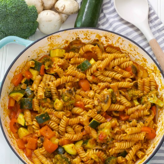 25 minutes veggie pasta