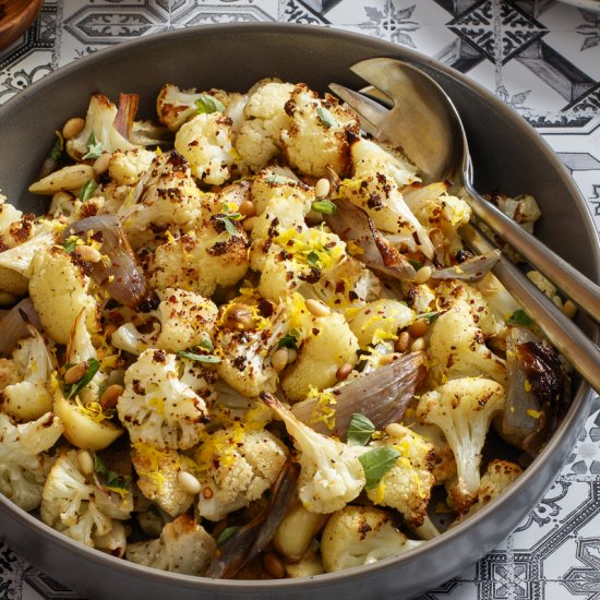 Roasted Cauliflower and Shallots