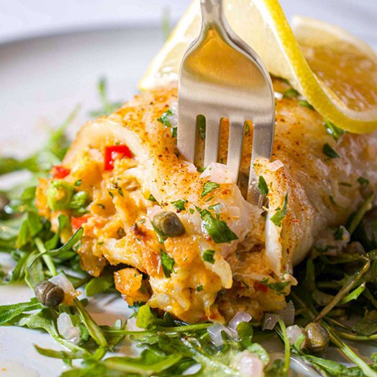 Crab Stuffed Flounder