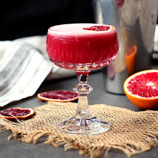 Blood Orange Whisky Sour Mocktail