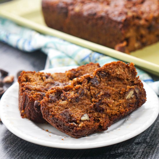 Keto Chocolate Chip Bread & Pecans