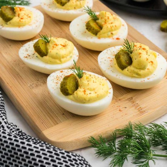 Dill Pickle Deviled Eggs Recipe