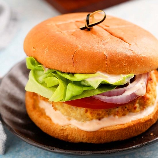 Air Fryer Chicken Burger