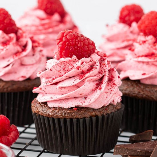 Chocolate Raspberry Cupcakes