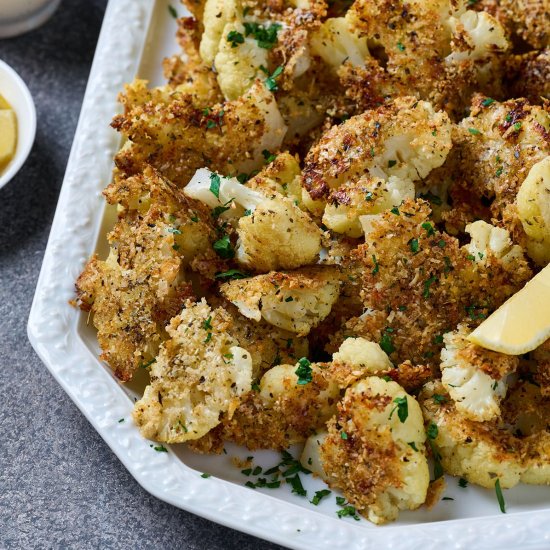 Crispy Roasted Parmesan Cauliflower