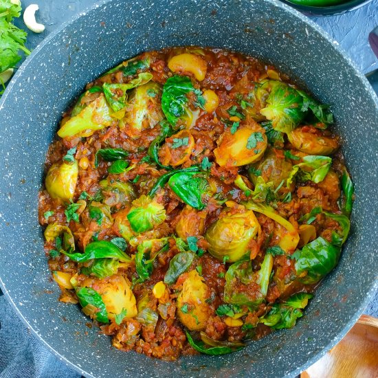 Easy One Pot Brussels Sprouts Curry