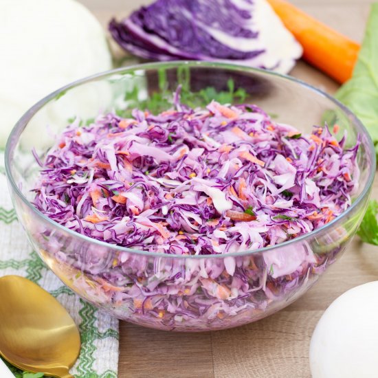 Coleslaw with white radish