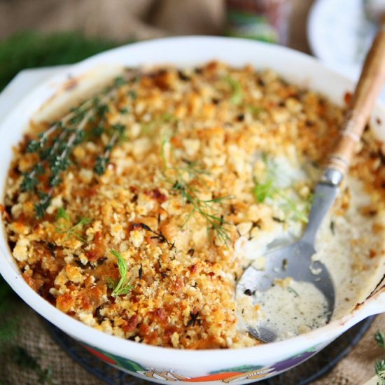 Fennel and Anchovy Gratin with Parm