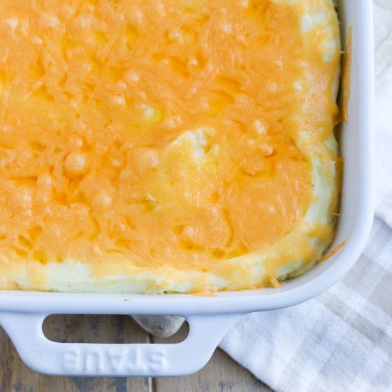 Cheesy Mashed Potato Casserole