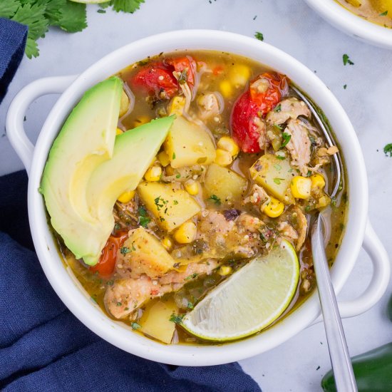 Green Chili Chicken Soup