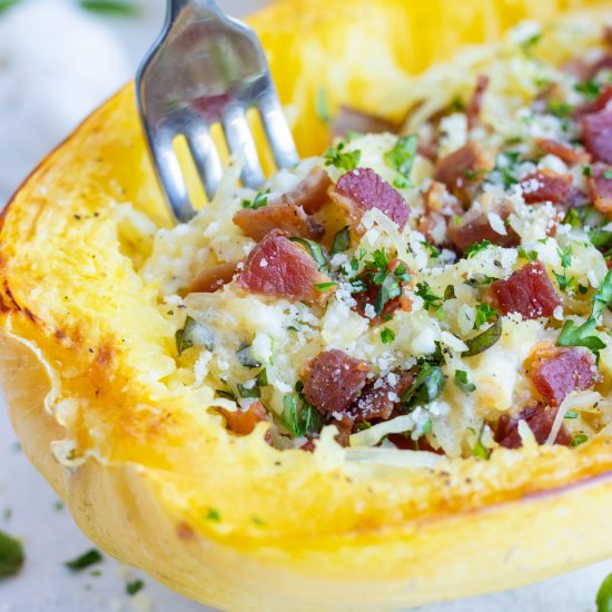 Spaghetti Squash Carbonara