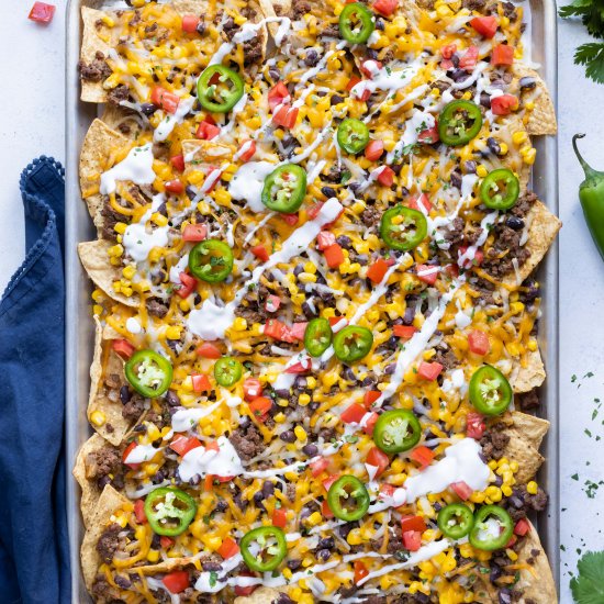 Loaded Sheet Pan Nachos