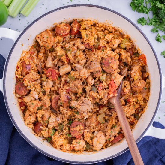 Cajun Chicken and Sausage Jambalaya