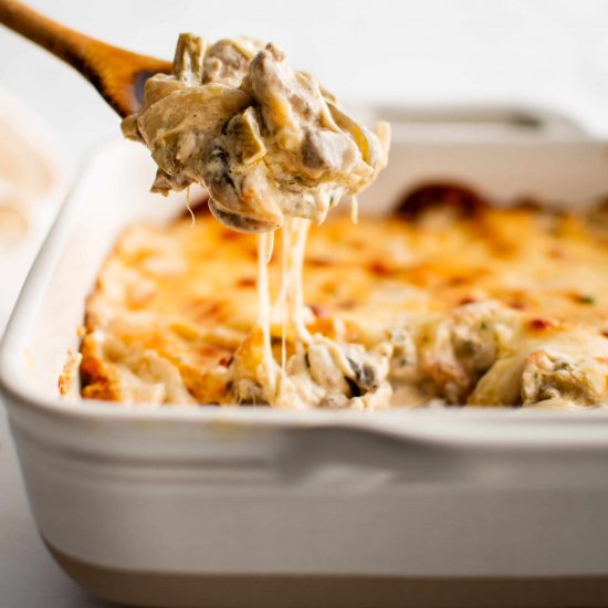 Philly Cheesesteak Casserole