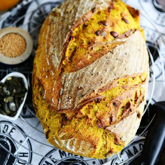 Turmeric and Mustard Sourdough Brea