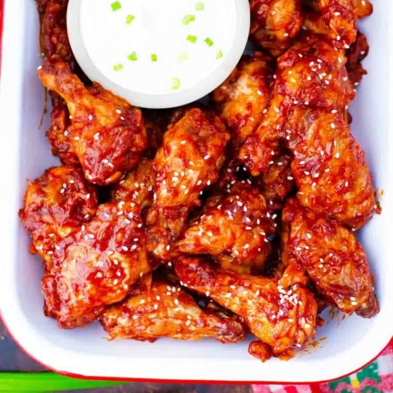 Spicy Korean Chicken Wings