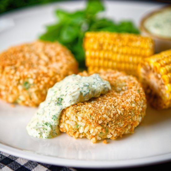 Crab Cakes with Fennel and Chives