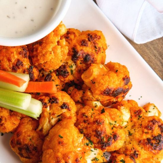 Grilled BBQ Cauliflower Wings