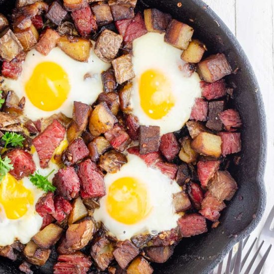 Grilled Corned Beef Hash