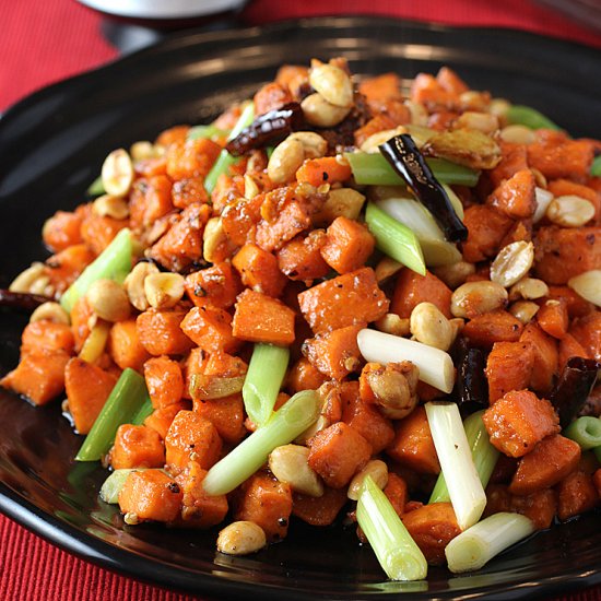 Kung Pao sweet potatoes