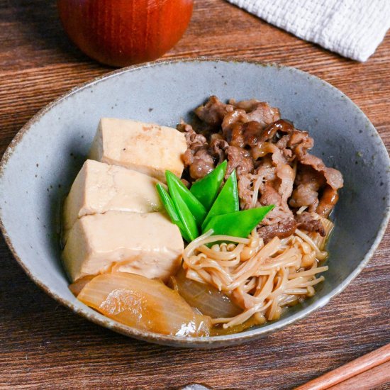 Simmered Beef and Tofu (Niku Dofu)