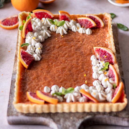 Blood Orange Mascarpone Tart