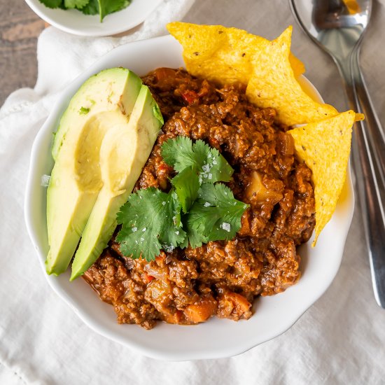 healthy no bean chili